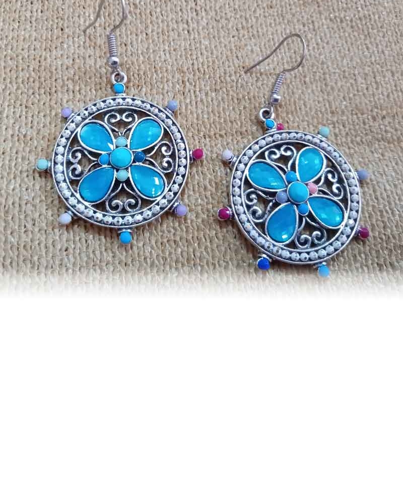 Korean floral earrings