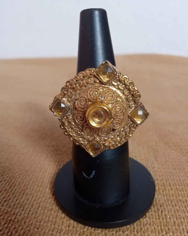 Golden antique ring