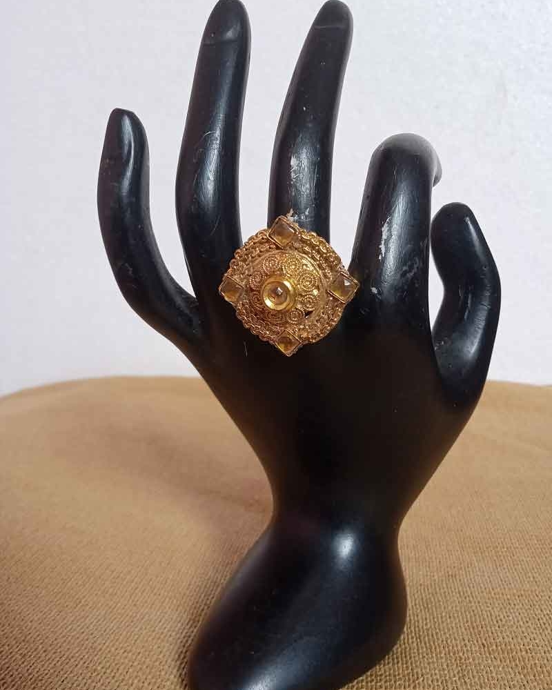 Golden antique ring
