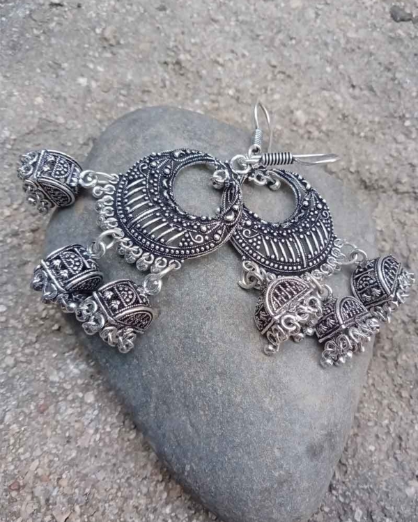 Kashmiri Silver Earring