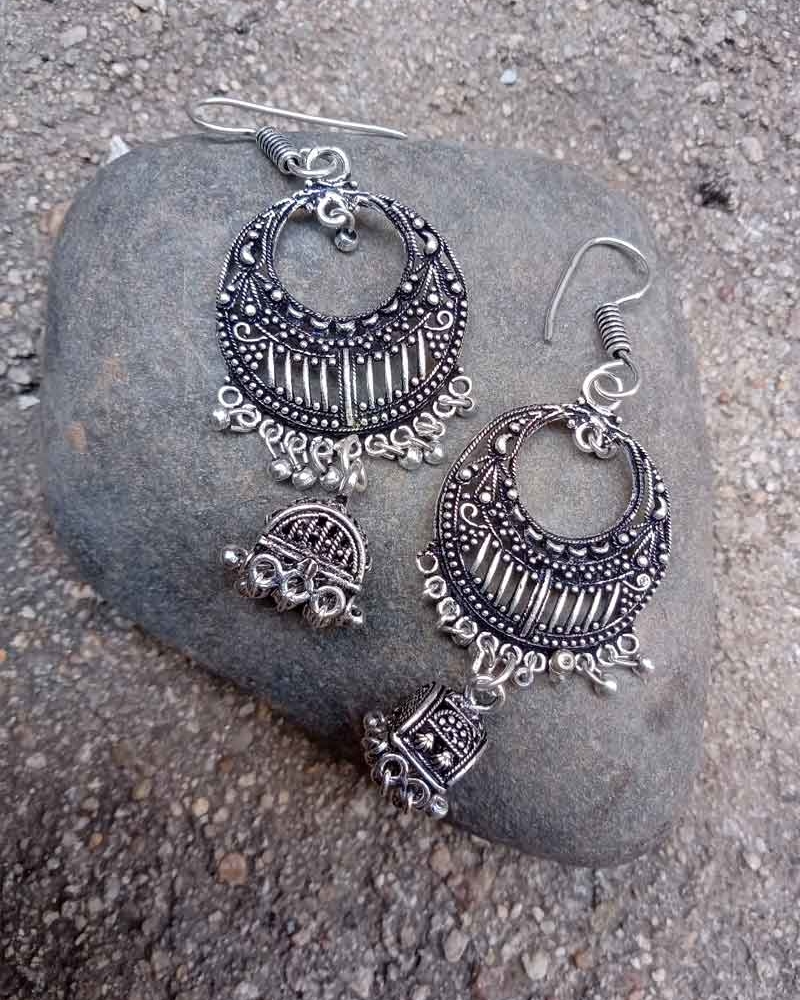 Kashmiri Silver Earring